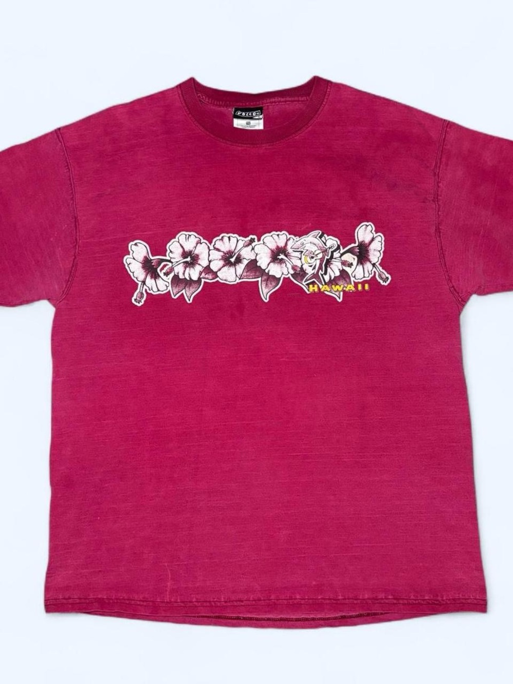 Vintage Volcom Hawaii Hibiscus Shark Graphic T-Shirt XL Y2K Surf Skate Street